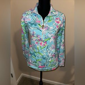 Lilly Pulitzer Popover Quarter Zip Pull Over Top